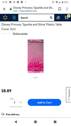 6/Hallmark Disney Princess table cover!!!!!!