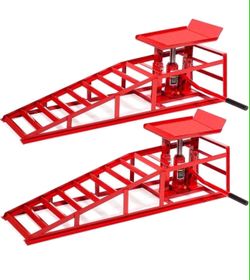 New Stark USA Hydraulic Car Ramps 2 Pack 10000lb, Mini-Lift Vehicle Ramps, Portable Car Lift Garage