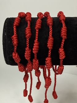 Pulcera Roja De 7 Nudos