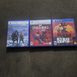 PS5 PS4 Games Bundle God Of War Spider Man 2, RDR2