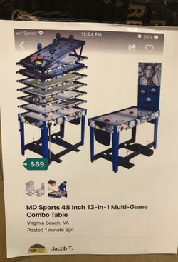 New Multi Game Combo Table
