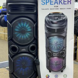 Portable 2x8” Party Speaker with Free Microphone 