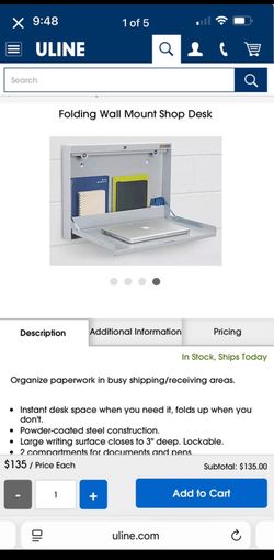 Folding Mount Desk Uline