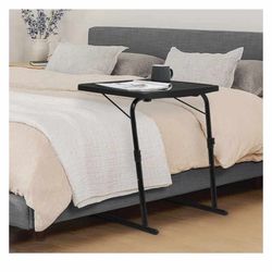 Laptop Table Sofa Table Side Table Medical Height Adjustable Overbed Table Adjustable and Foldable Portable Multifunctional Removable Laptop Desk Bed 