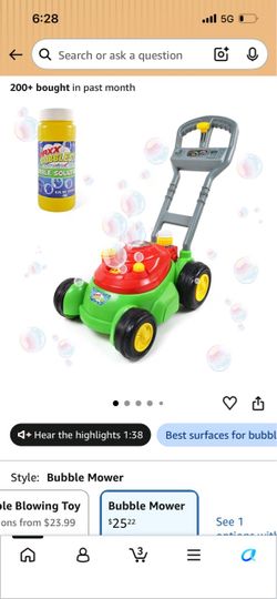Maxx Bubbles Kids Bubble Blowing Lawn Mower Toy