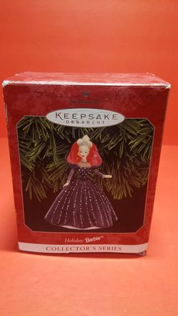 Holiday barbie keepsake ornament collectors series