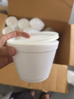 16 Oz Foam Container And Lid - 211 Pcs