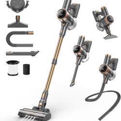 Cordless Vacuum Cleaner, 10-in-1 Lightweight Stick Vacuum with 45mins Runtime, P