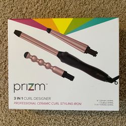 Prizm 3 In 1 Curl Professional Ceramic Curl Iron