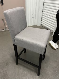 2 Bar Height gray bar Stools