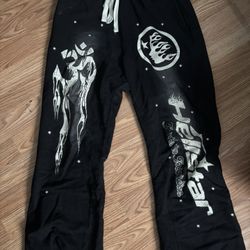 Black And White Hellstar Sweatpants. Size Small. Barely Used, Like Brand New. 