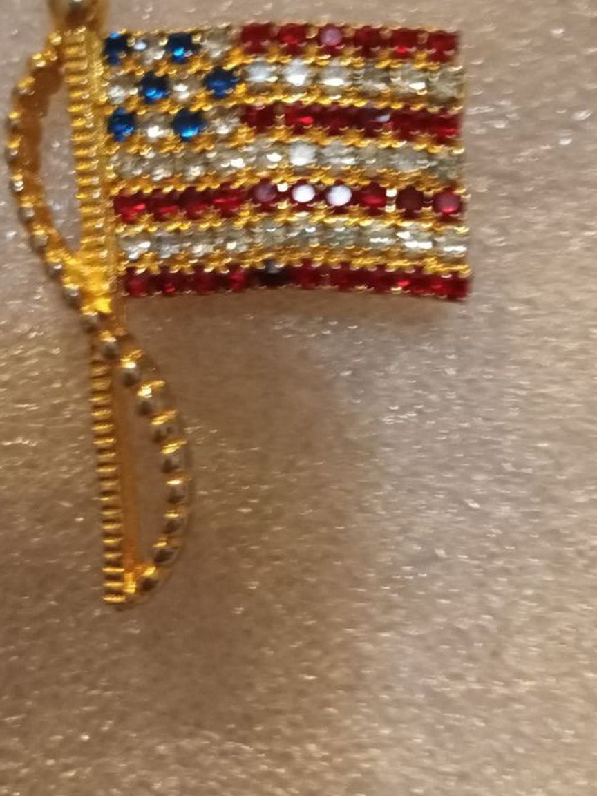 United States American Flag Brooch/ Pin