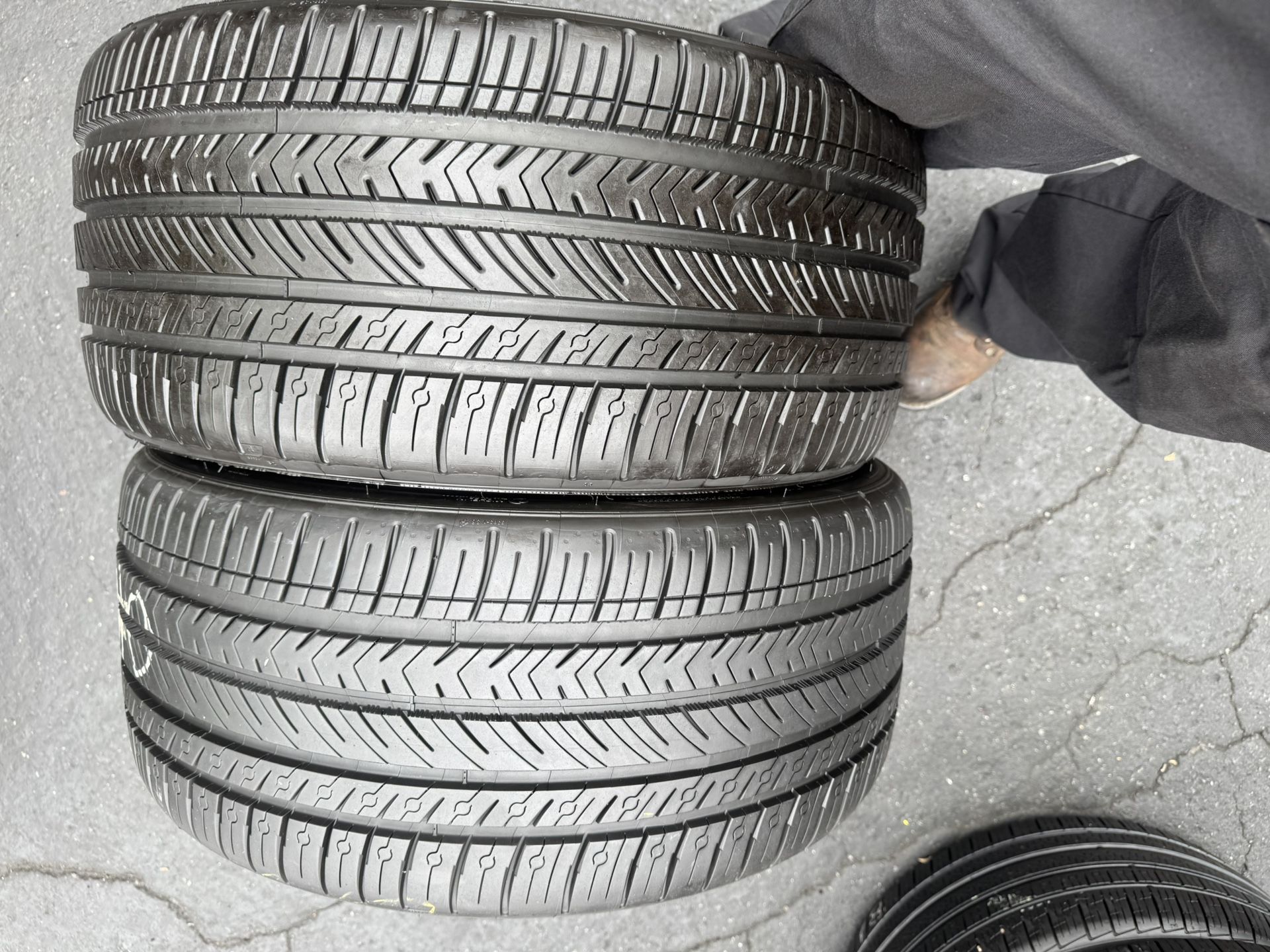 I Have 2 Tires 255-35-19 Michelin Pilot Sport All Season 4 85% Tread Life $180 For Both Mounted And Balanced