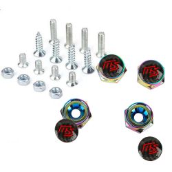 Brand New 4PCS Mazdaspeed Racing Car License Plate Carbon Screw Bolt Cap Cover Screw Bolt