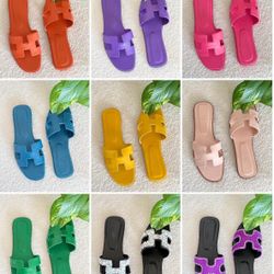 Hermes Brand Flats Mix Colors