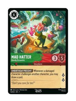 Disney Lorcana Mad Hatter Unruly Eccentric D23 Card