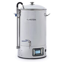 Klarstein Mundschenk 30L Beer Brewing System – All-in-One Mash Tun w/ Pump, Cooler, LCD – Stainless Steel