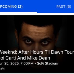 THE WEEKEND concert Ticket 