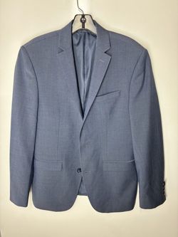Men's Blue Two-Button Suit Jacket