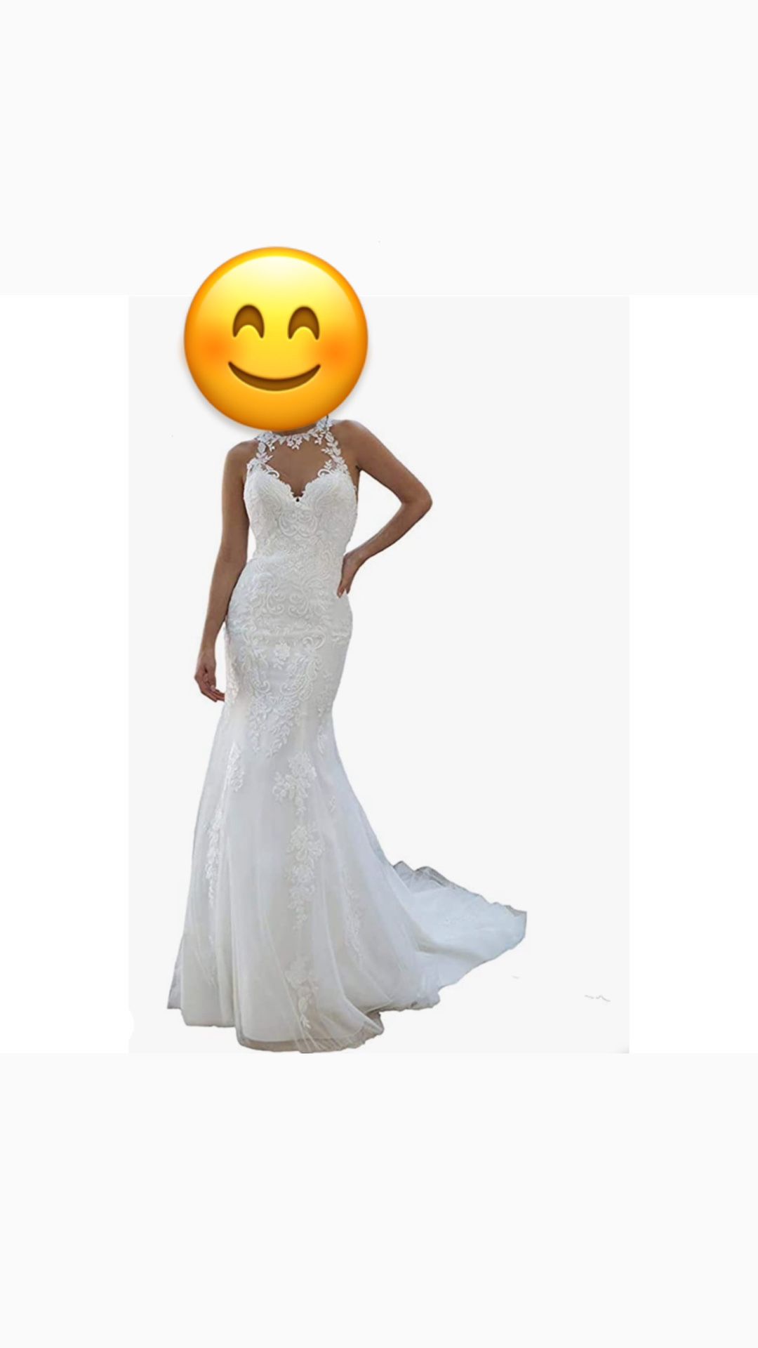Tulle V-Neck Mermaid Wedding Dress Applique Beaded Backless Wedding Gown for Bride Size XL