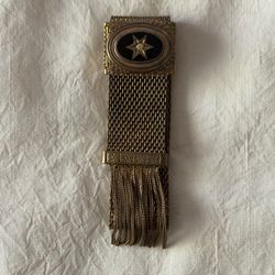 Antique Victorian-era gold-filled mesh slide bracelet, 
