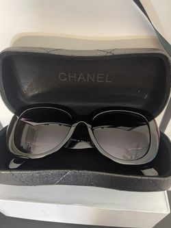 Case CHANEL Sunglasses Black Quilted Authentic Eyeglasses Italy Cc