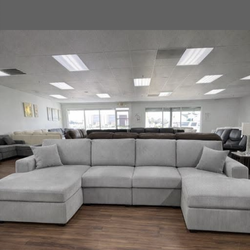 Light  Gray U-Shape Sectional