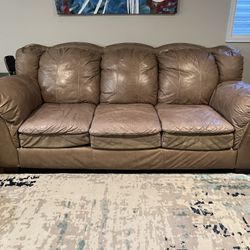 Oversized Leather Couch