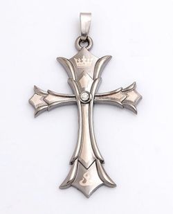 Stainless steel cross pendant