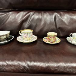 Amazing Lot Of 12 Antique Tea Cups & Saucers 