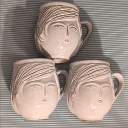SET OF 3 JONATHAN ADLER REVERSIBLE UTOPIA BOY/GIRL MUGS