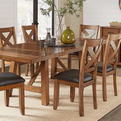 Wooden Dinning Table Set 6 People 