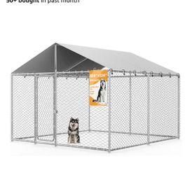 10x10 ft Outdoor Dog Kennel, Heavy Duty Dog Pens for Large Dogs