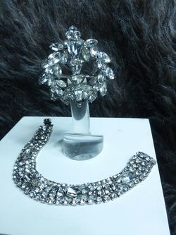 Vintage SIGNED Eisenberg Ice Brooch w/ Bracelet