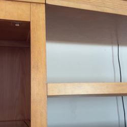 Solid Oak Wood Entertainment Center