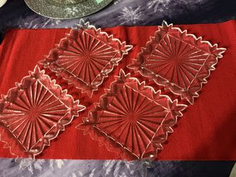 Designer Glass 7 “ X 7”   4 Plates