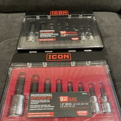 Icon 1/2 Hex Socket Set Metric And Standard