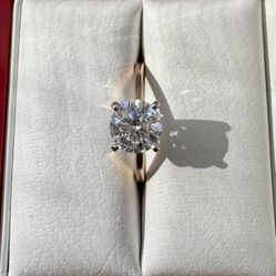 1.52ct Lab-Grown Diamond Ring – 14K Rose Gold (Size 6)