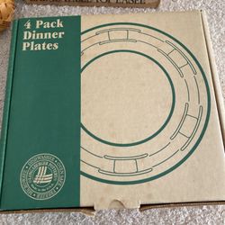 BN Longaberger Pottery 4-Pack Dinner Plates