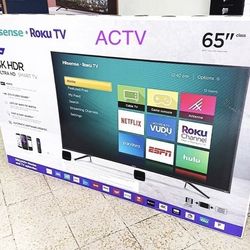 65” Inch Hisense Smart Roku UHDTV 4K 