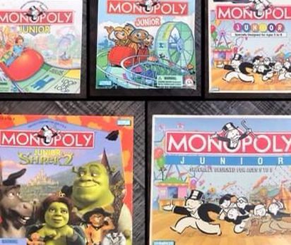 Monopoly Jr Junior Board Game age 5-8 just $3 each
