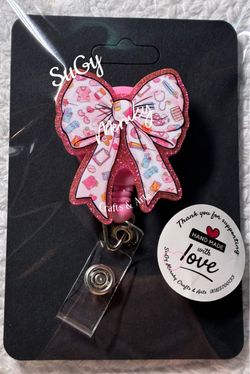 Nurse Bow Badge Holder 🎀