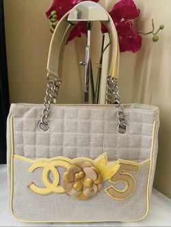 Chanel Tote Shoulder Bag No.5 Camellia CoCo mark 
