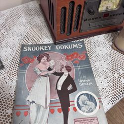 Antique Sheet Music Snookey Ookums Irving Berlin 1913 Art Nouveau Cover