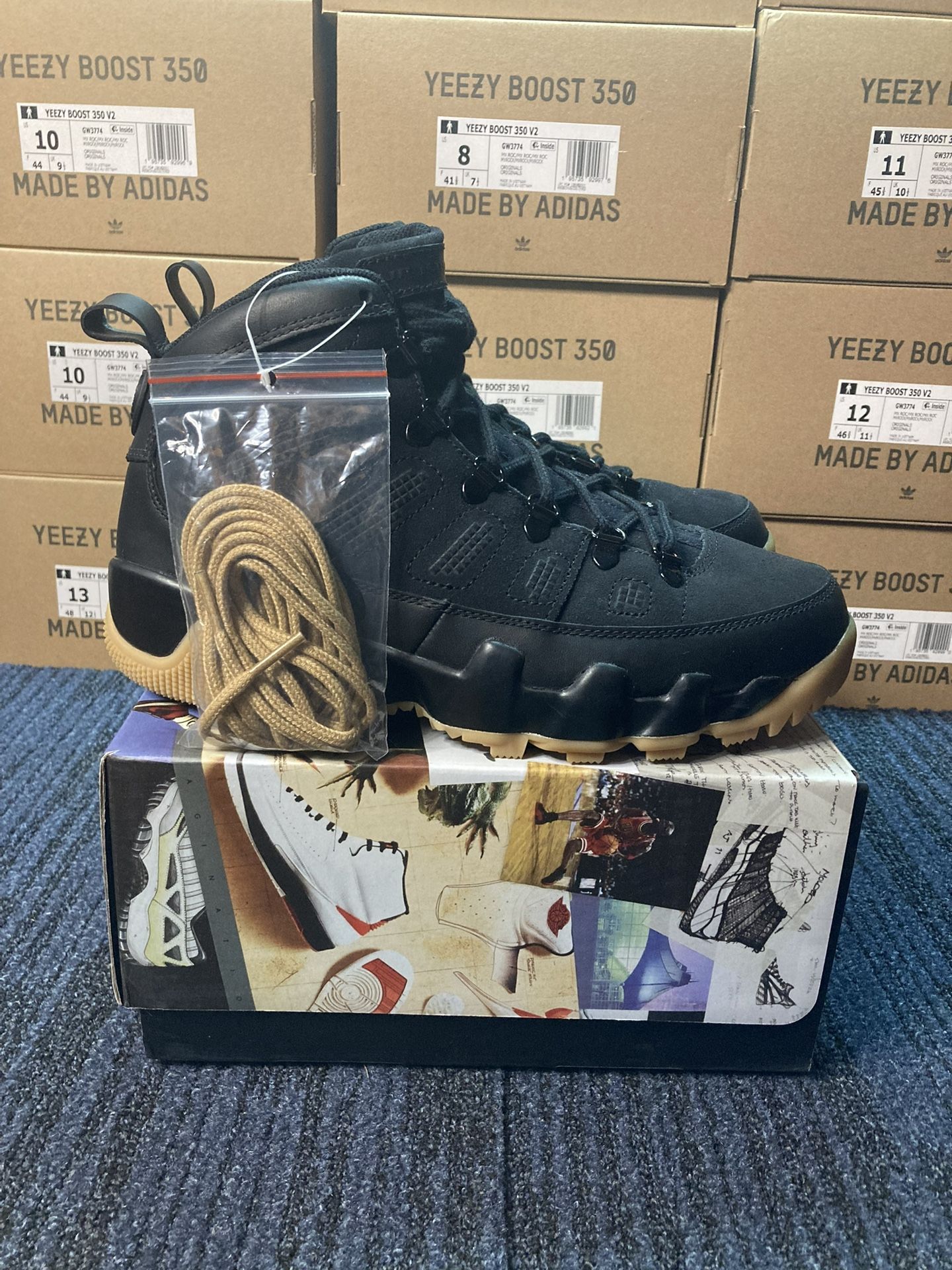 AIR JORDAN 9 RETRO BOOT (Black Gum)[ 7.5 Men’s ]