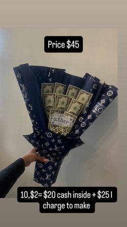 Father’s Day money bouquet roses arrangement