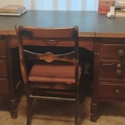 Wooden Desk And Chair