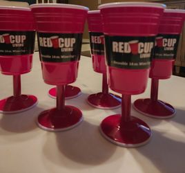 6 Red Cup Living Wine Cups 14oz