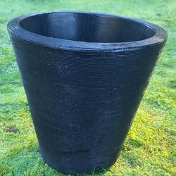 Large Black Thick Resin Flower Pot 