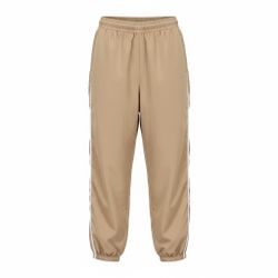 SHEIN Beige Track Pants with Side Stripe